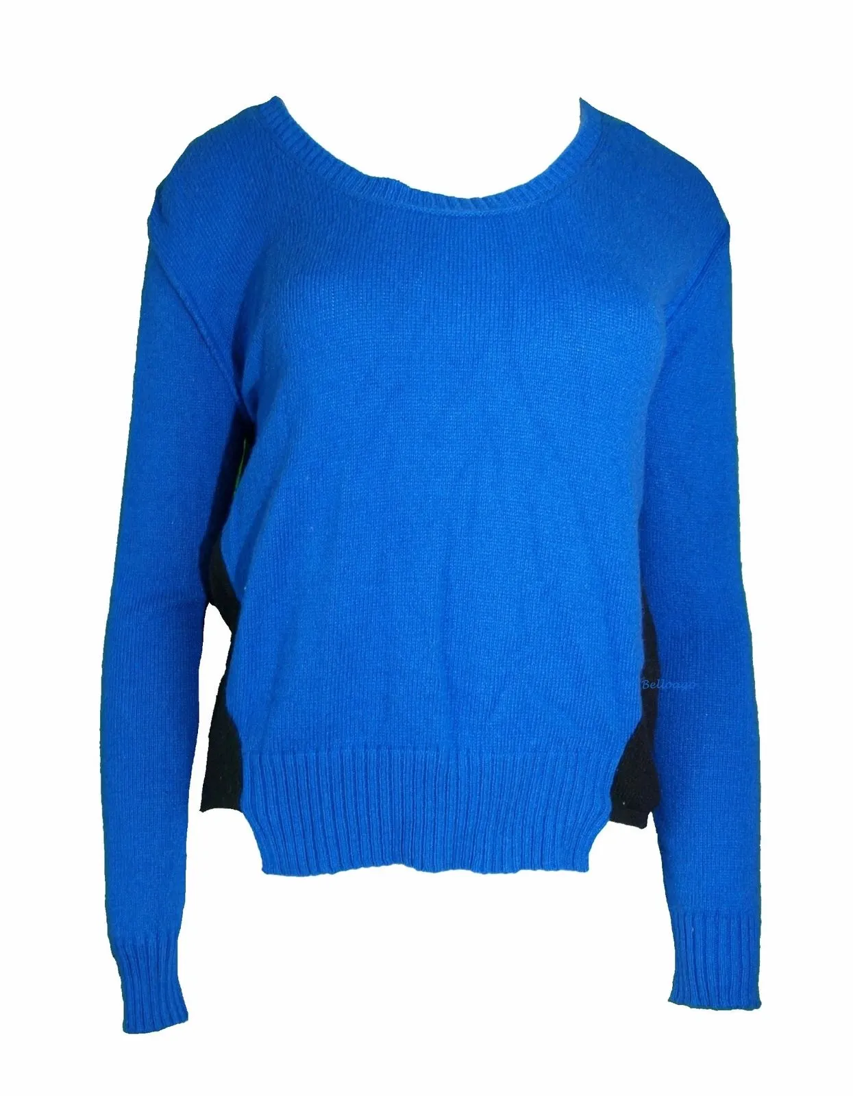 Aqua Women's Bryce Colorblock Inset Pullover Sweater, Blue, XS