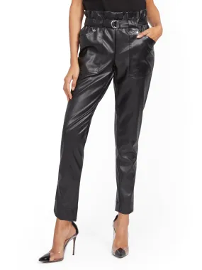 Black Faux-Leather Pant