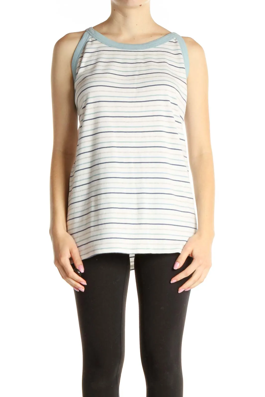 Blue Striped Tank Top