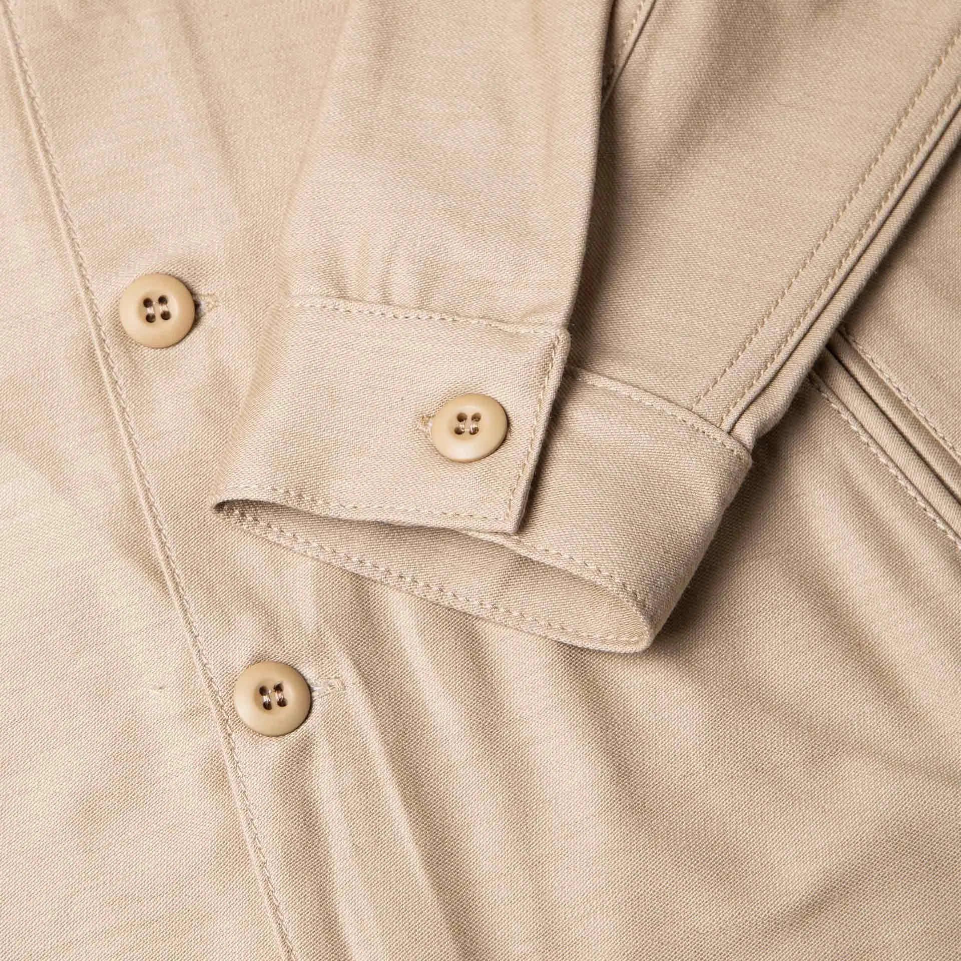 BWS-03 MILITARY OVERSHIRT 10 oz. sand military twill (lot 2023)