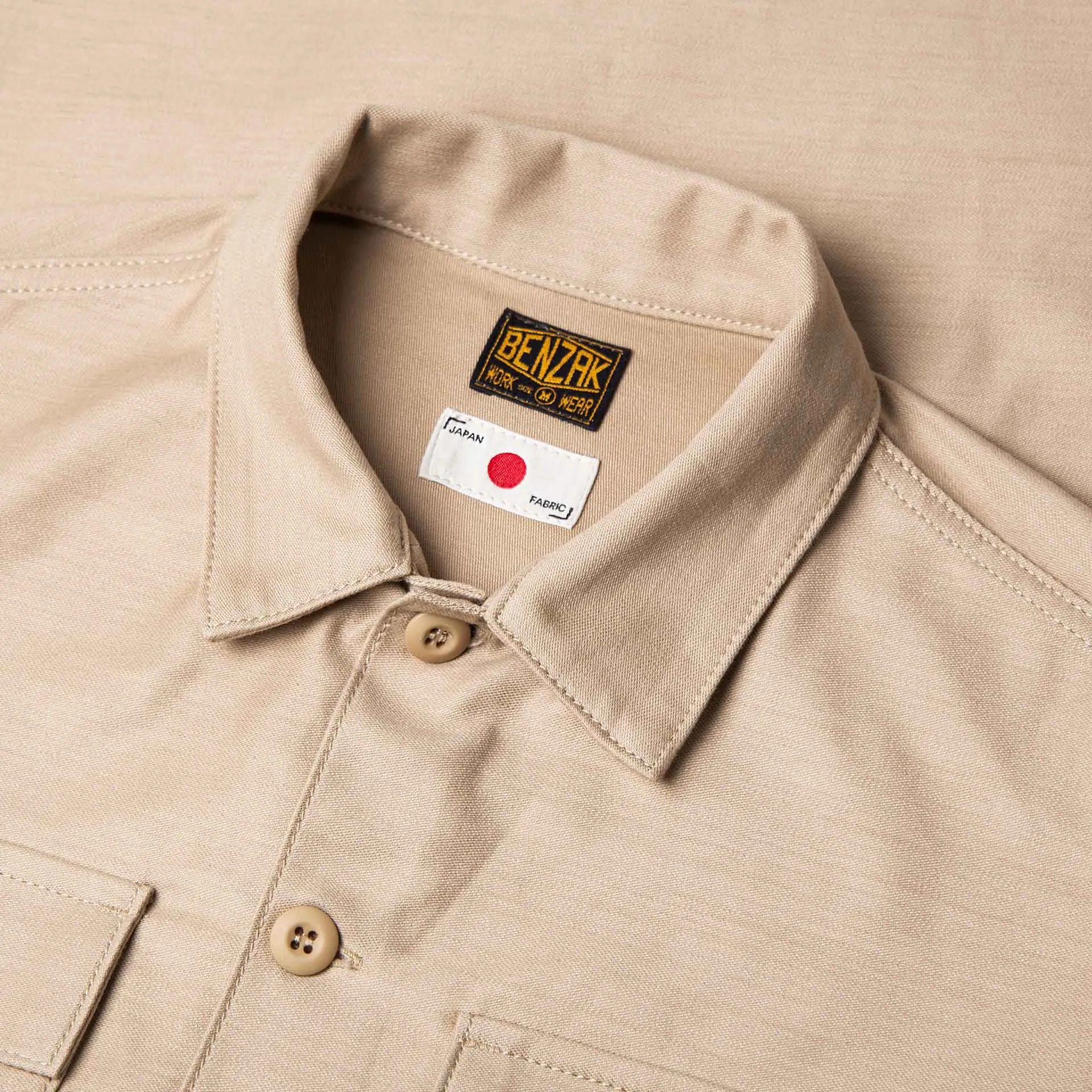 BWS-03 MILITARY OVERSHIRT 10 oz. sand military twill (lot 2023)