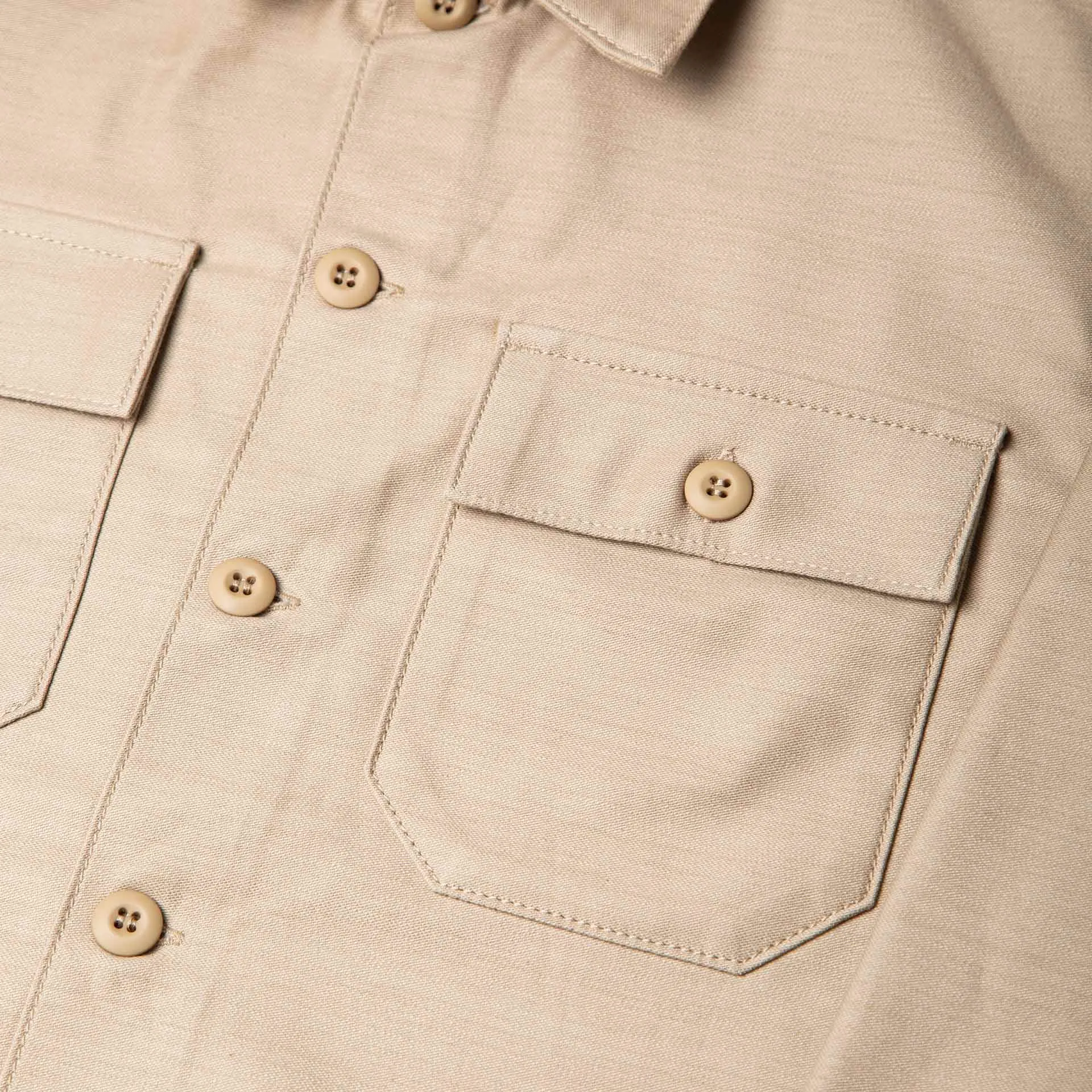 BWS-03 MILITARY OVERSHIRT 10 oz. sand military twill (lot 2023)