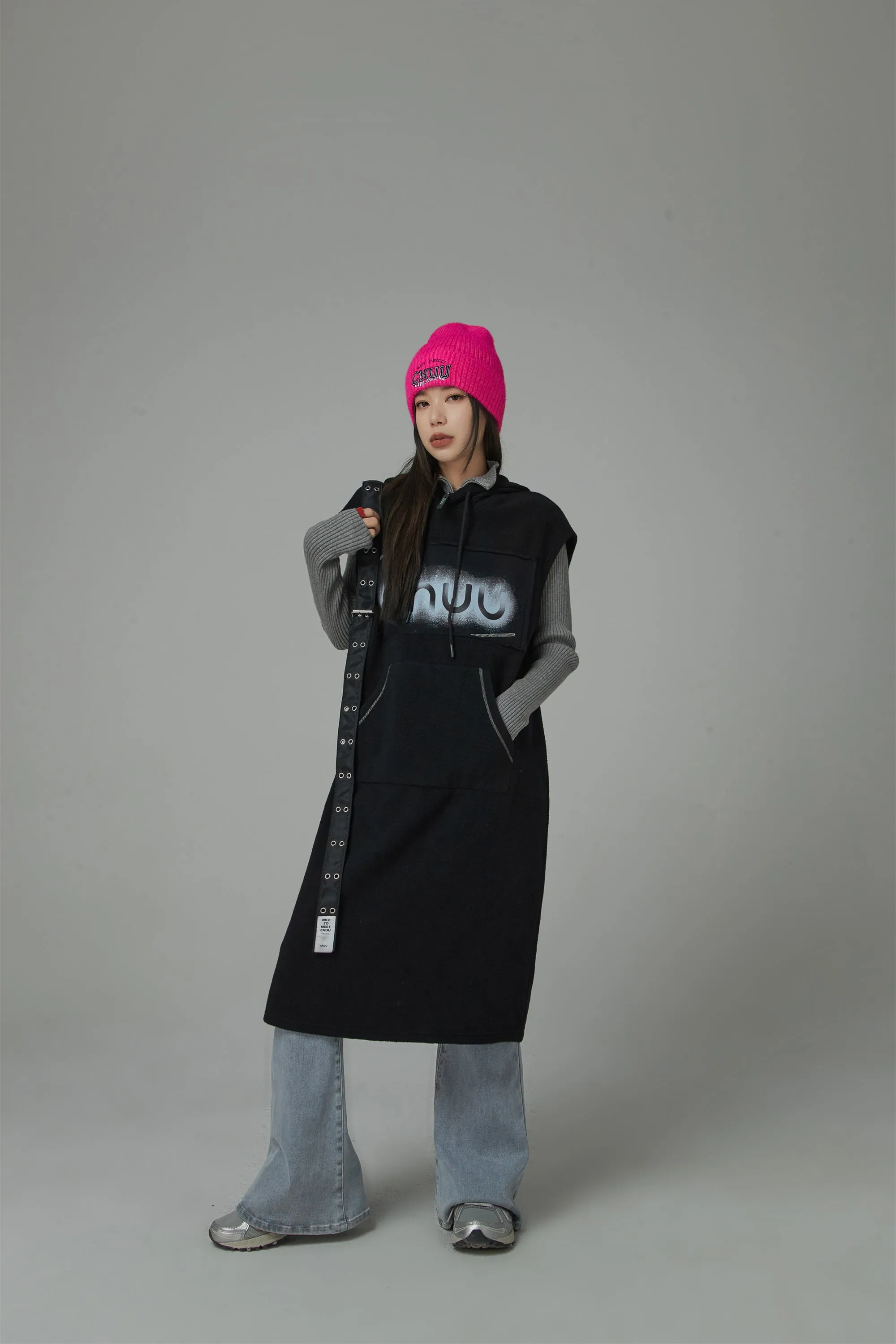 Chuu Loose Fit Hoodie Dress