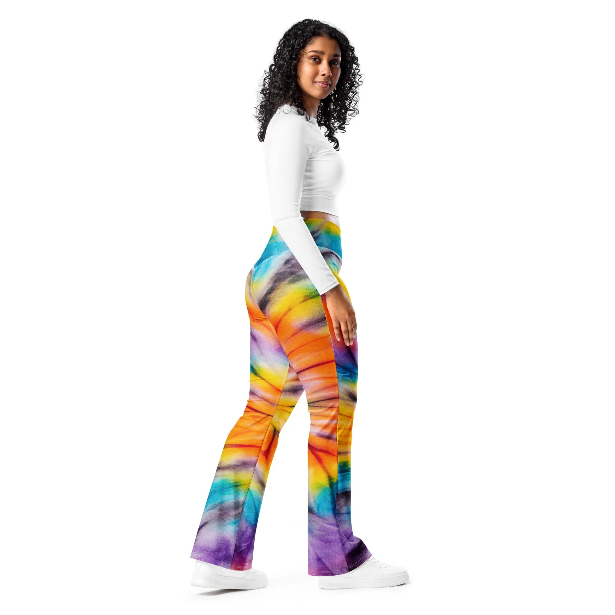 Colorful Tie-Dye Flare leggings, lioness-love