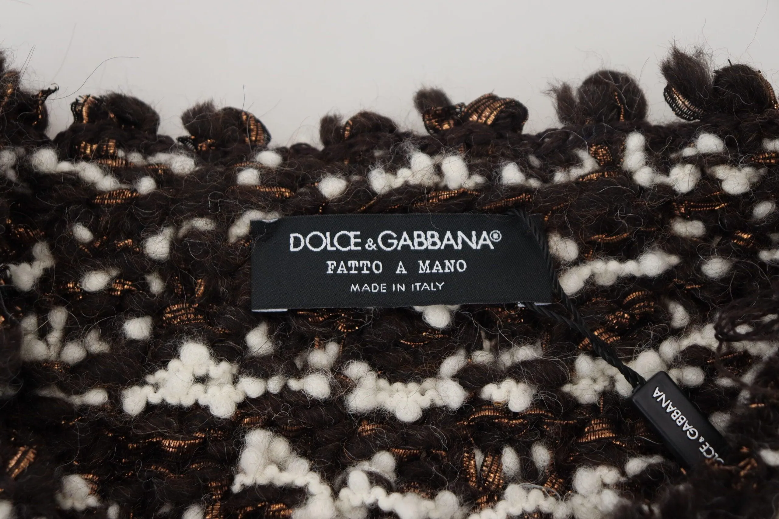 Dolce & Gabbana Brown Knitted Wool Fatto A Mano Sweater