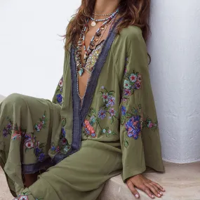 Floral Embroidered kimono