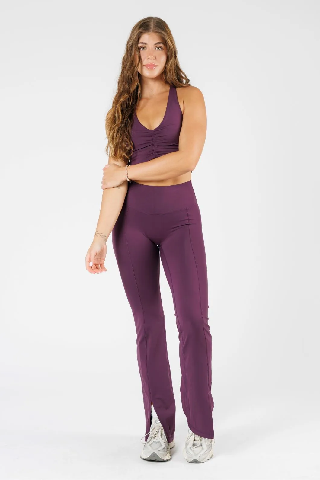 FormLux Front Slit Sculptseam® Plus Flare Legging 32" Wildberry