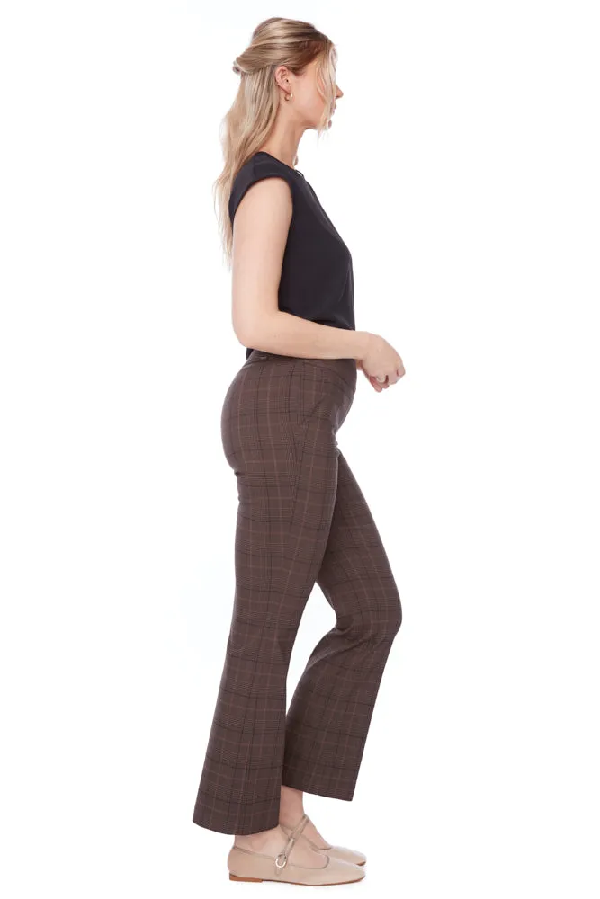 GLEN CHECK BOOTCUT PANT