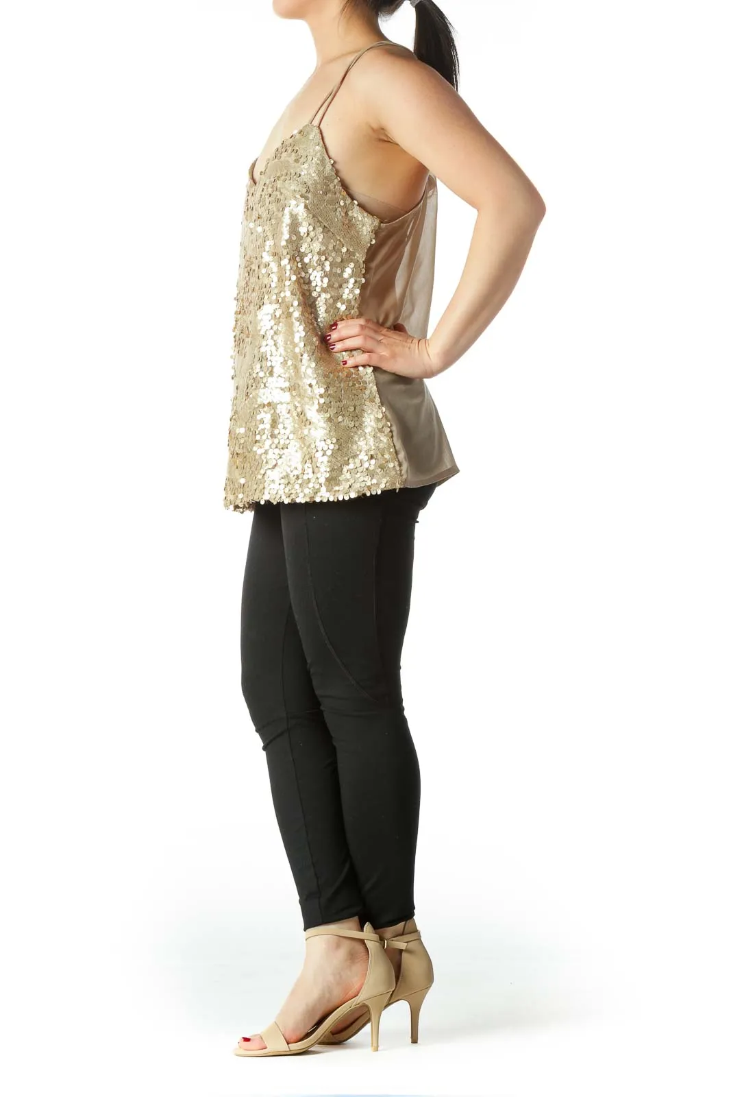 Gold Sequined Tank