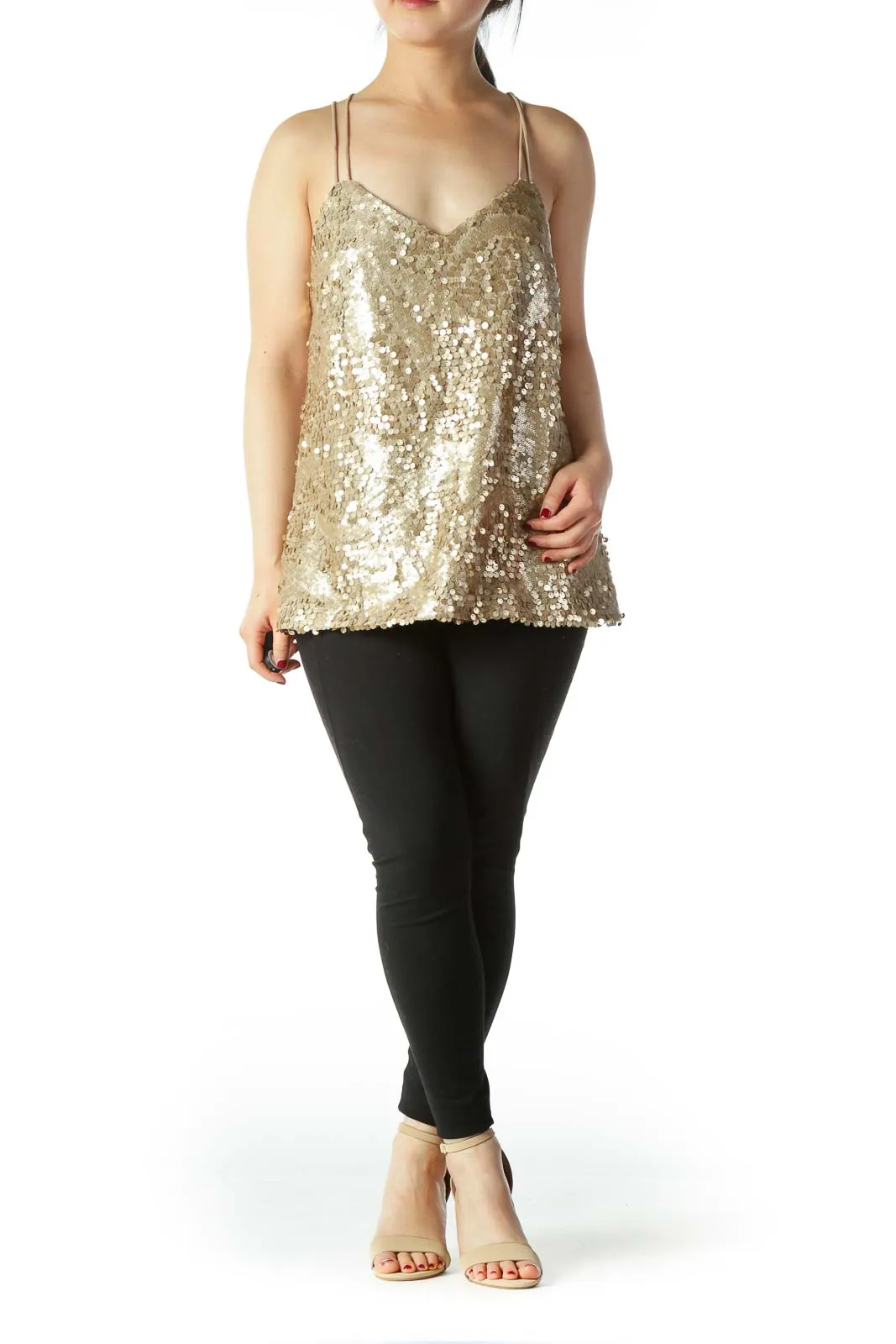 Gold Sequined Tank