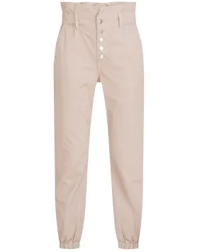 Khaki Elastic Waist Tedi Pant