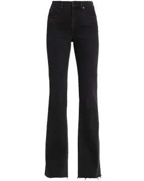 Leena Raw Hem Bootcut Jean in Washed Onyx