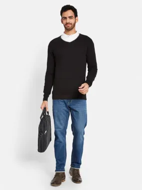 Men Ribbed Cotton Pullover Sweaters