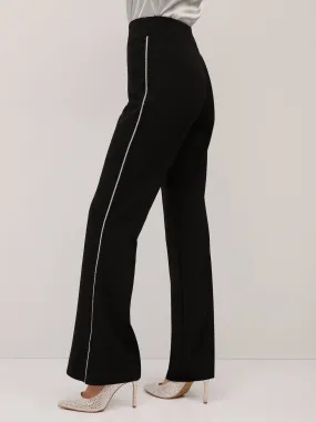 Rhinestone-Stripe Bootcut Pant