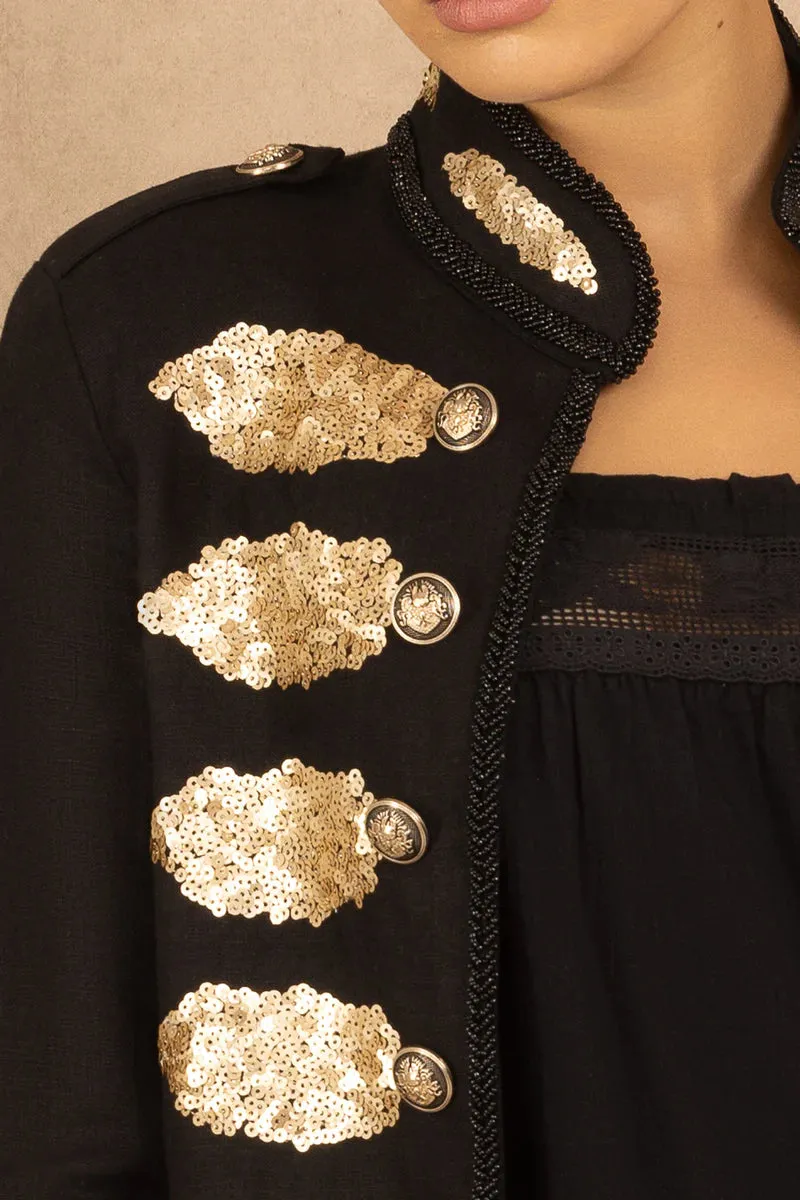 Sequin Military Jacket