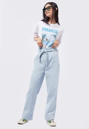 Super Highwaist Paperbag Denim Pants