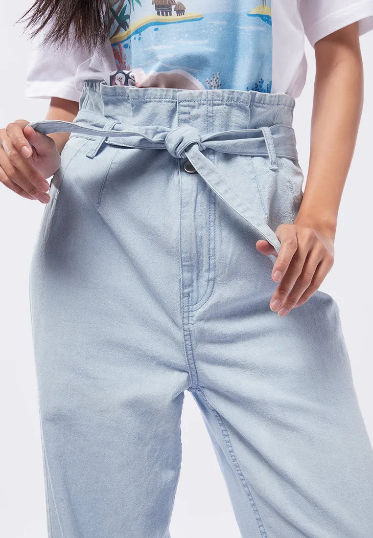 Super Highwaist Paperbag Denim Pants