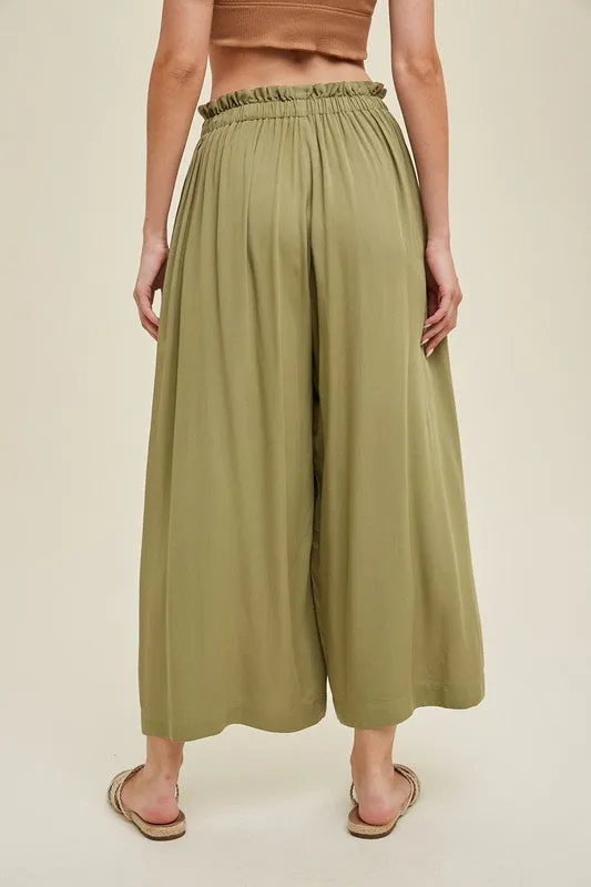 Wide Leg Paperbag Pant