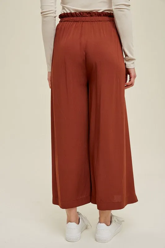 Wide Leg Paperbag Pant