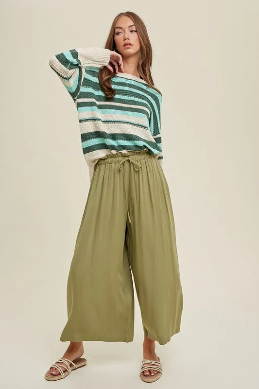 Wide Leg Paperbag Pant