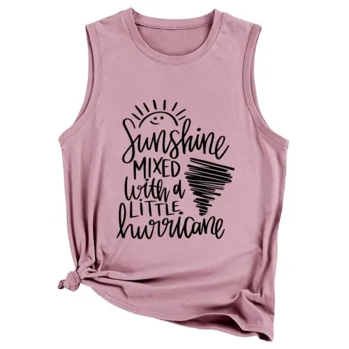 Women Sunshine Hurricane Tank Sunshine Mixed with A Little Hurricane Shirt