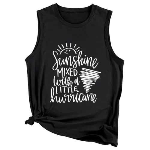 Women Sunshine Hurricane Tank Sunshine Mixed with A Little Hurricane Shirt