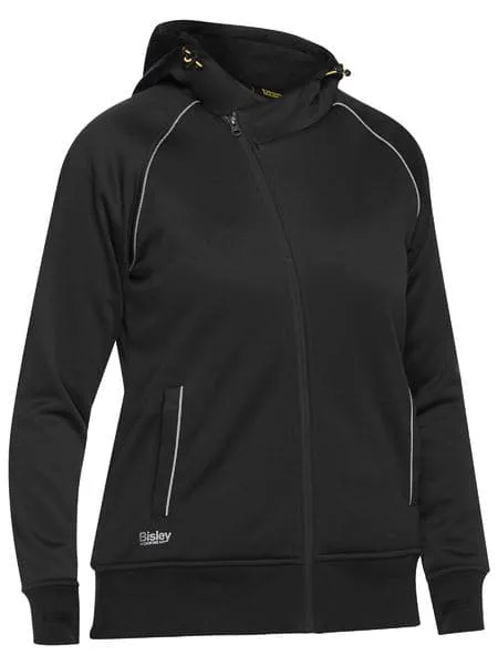 Women's Fleece Zip Front Hoodie with Sherpa Lining (BKL6925)