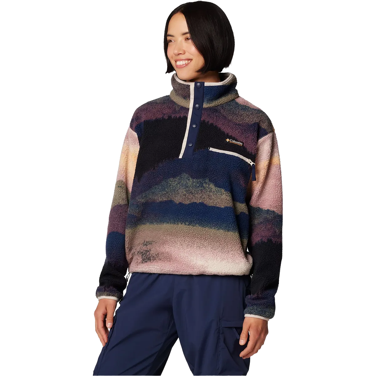 Women's Helvetia II Printed Crop 1/2 Snap Pullover