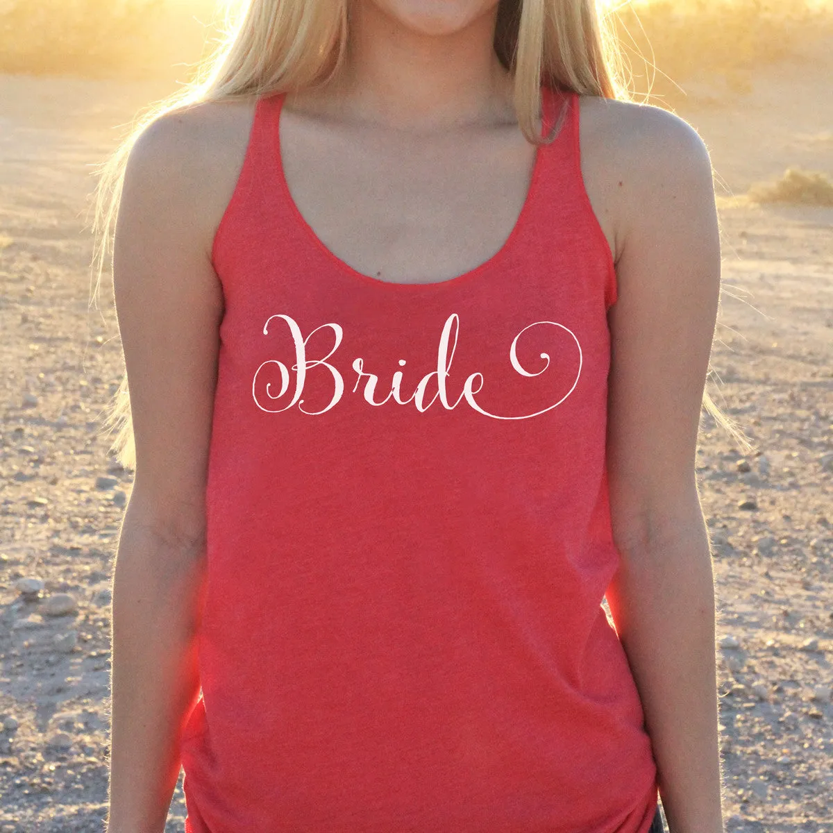 Women's Razor Back Tank Top "Bride"