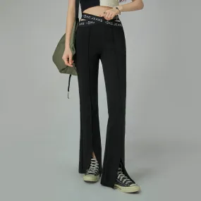 X-Cross Waist Banding Bootcut Pants